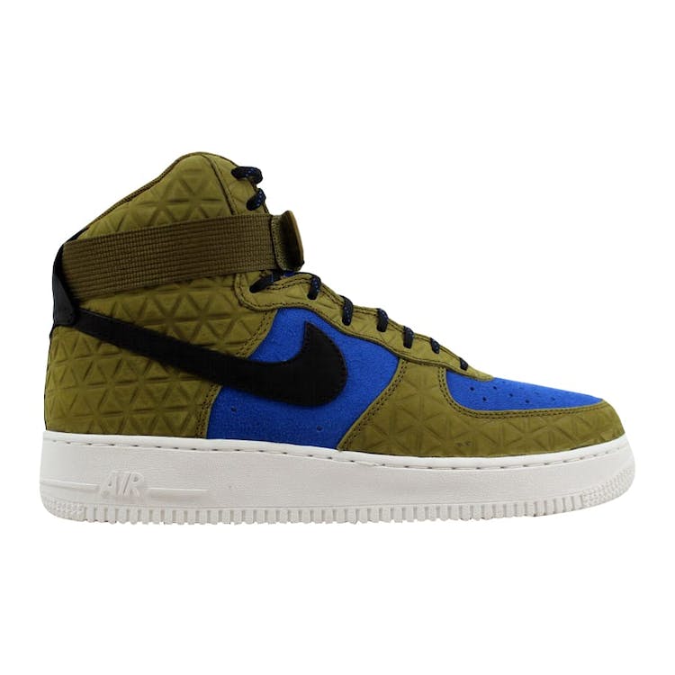 Image of Nike Air Force 1 Hi Premium Suede Olive Flak/Black-Midnight Turquoise (W)