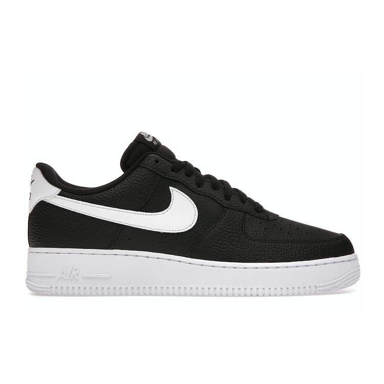 Image of Nike Air Force 1 Low 07 Black White Pebbled Leather