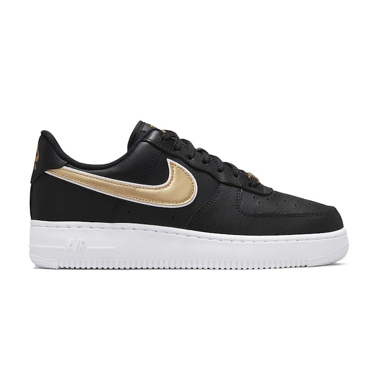 Image of Nike Air Force 1 Low 07 Essential Black Metallic Gold (W)