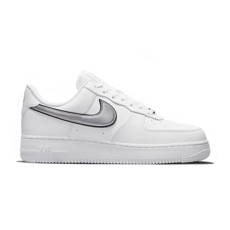 Image of Nike Air Force 1 Low 07 Essential White Metallic Silver Black (W)