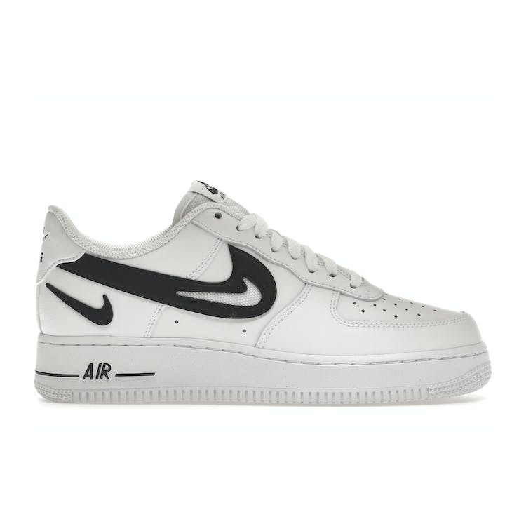 Image of Nike Air Force 1 Low 07 FM Cut Out Swoosh White Black
