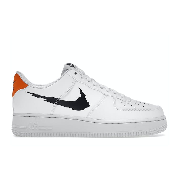 Image of Nike Air Force 1 Low 07 Glitch Swoosh White Orange