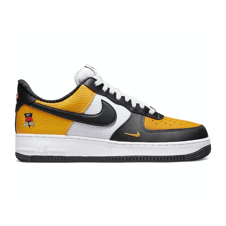 Image of Nike Air Force 1 Low 07 LV8 Black Gold Jersey Mesh