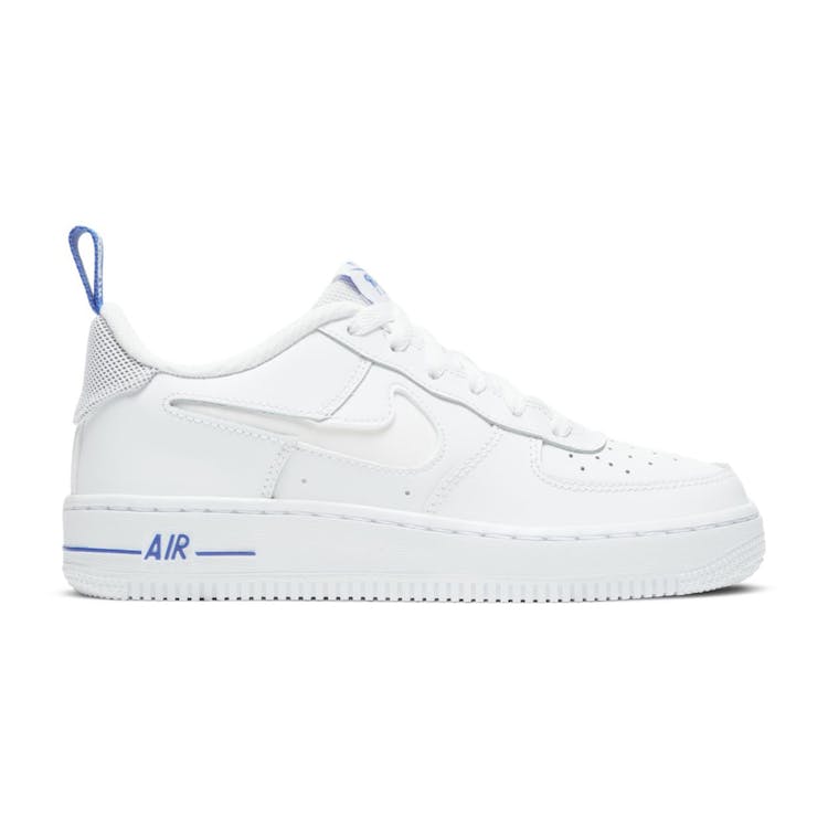 Image of Nike Air Force 1 Low 07 LV8 White Racer Blue (GS)