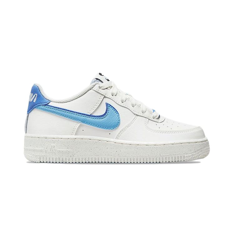 Image of Nike Air Force 1 Low 82 Double Swoosh White Medium Blue (GS)