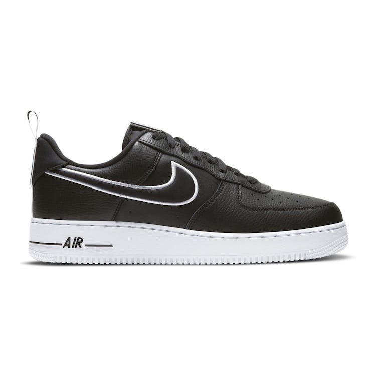 Image of Nike Air Force 1 Low Black White Contrast Swoosh