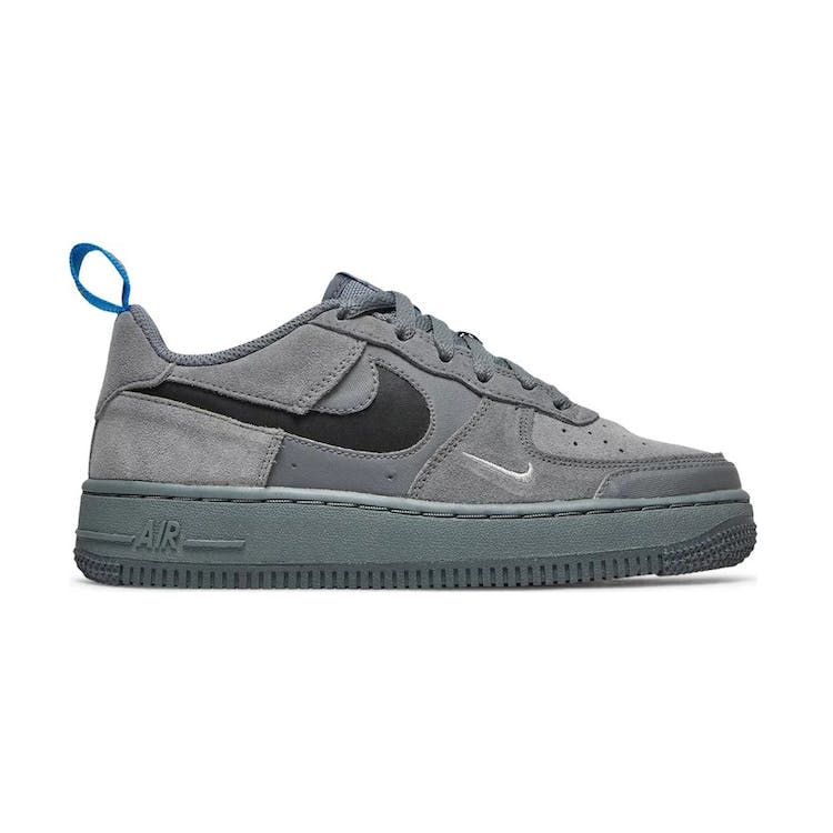 Image of Nike Air Force 1 Low Cut Out Swoosh Smoke Grey (GS)
