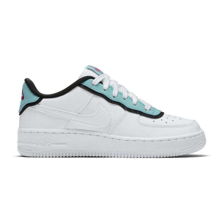 Image of Nike Air Force 1 Low Double Layer Aqua Black (GS)
