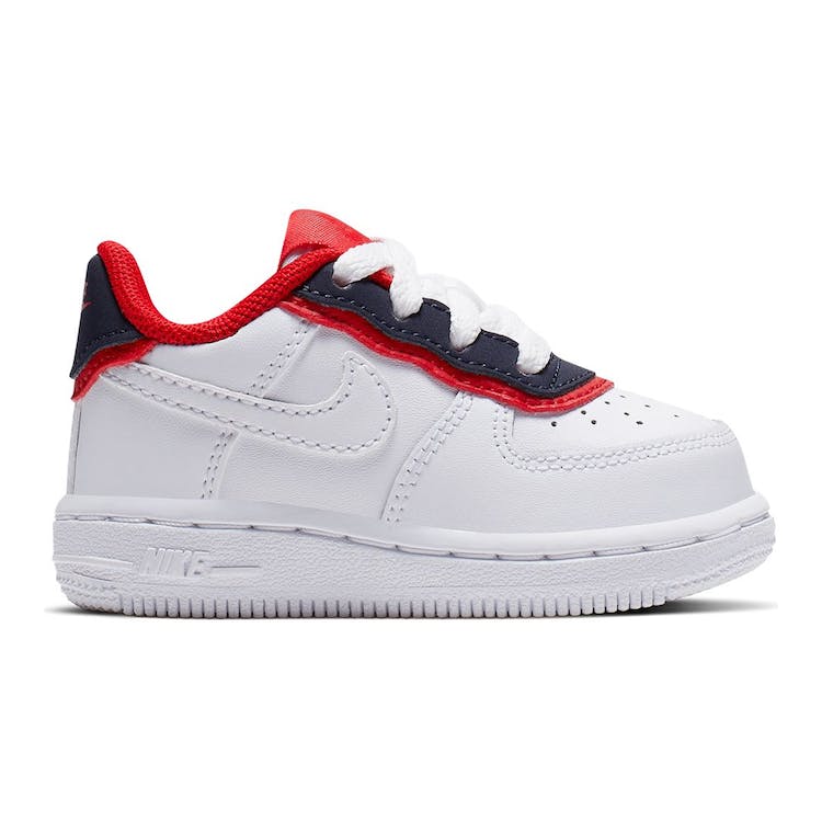 Image of Nike Air Force 1 Low Double Layer White Obsidian Red (TD)