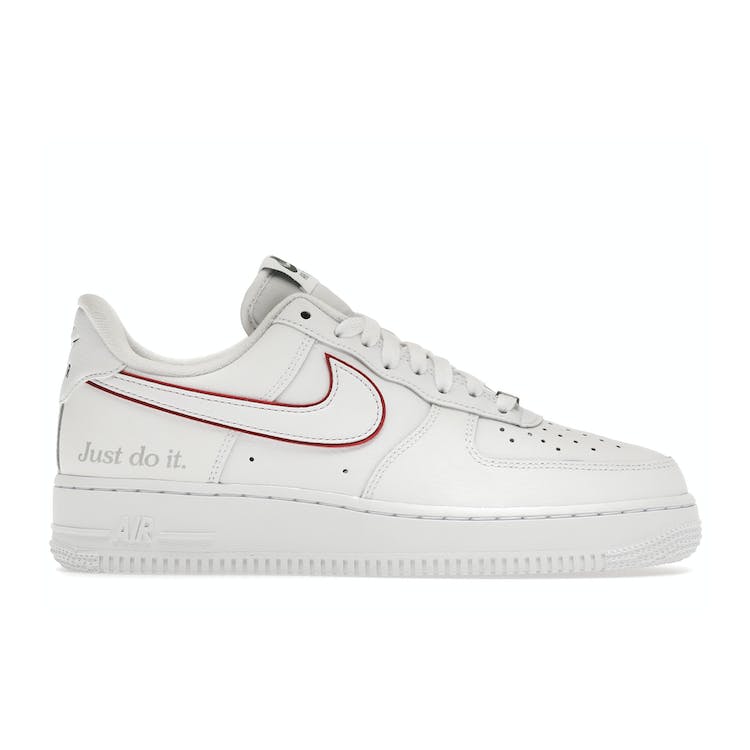 Image of Nike Air Force 1 Low Just Do It White Noble Green Metallic Silver University Red