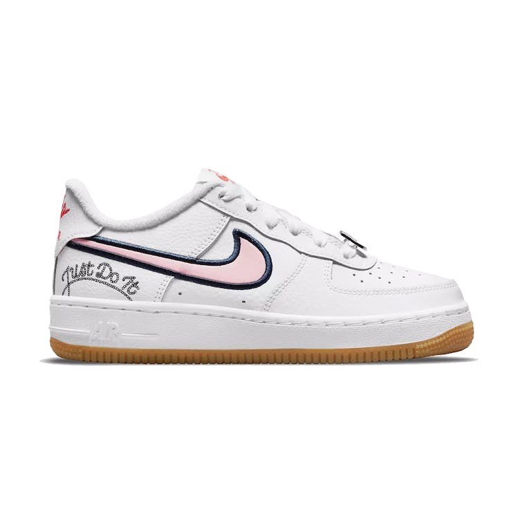 Image of Nike Air Force 1 Low LV8 Just Do It White Pink Glaze (GS)