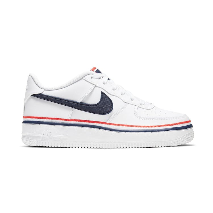Image of Nike Air Force 1 Low LV8 Ribbon White Blue (GS)