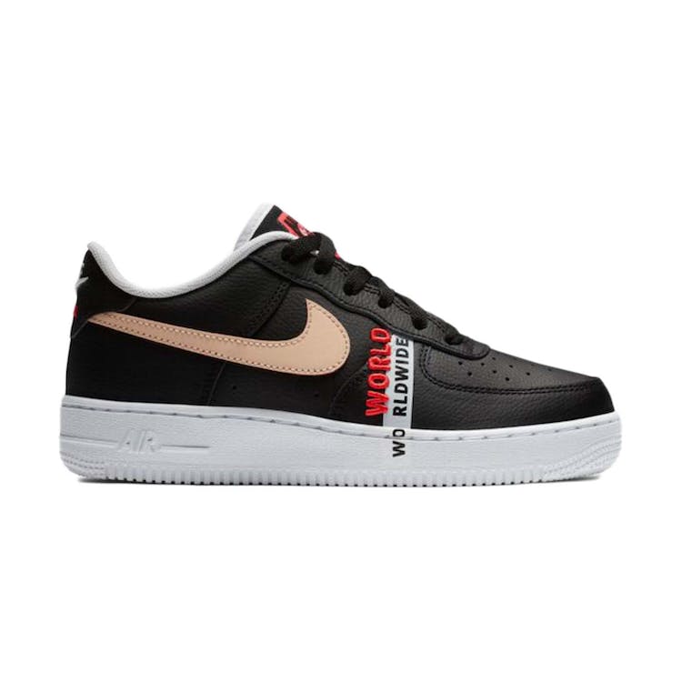 Image of Nike Air Force 1 Low LV8 Worldwide Pack Grey Crimson (GS)