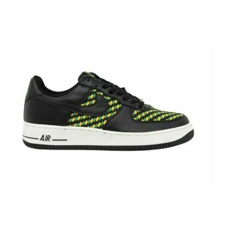 Image of Nike Air Force 1 Low Premium Woven Black Green Yellow