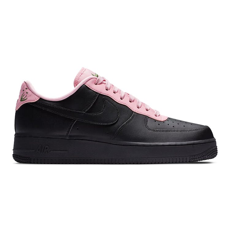 Image of Nike Air Force 1 Low Quilted Heel Black Pink
