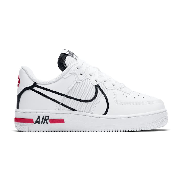Image of Nike Air Force 1 Low React D/MS/X White Black (GS)