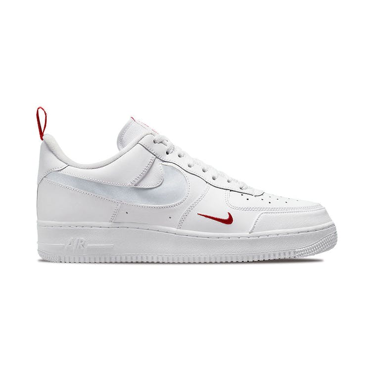 Image of Nike Air Force 1 Low Reflective Swoosh White University Red
