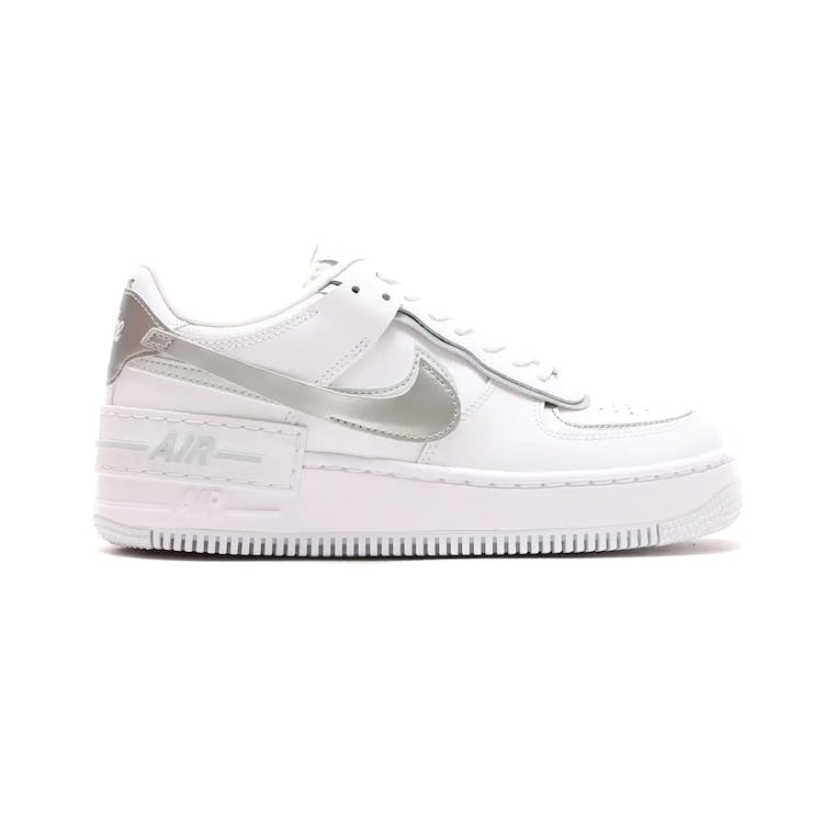 Image of Nike Air Force 1 Low Shadow White Pure Platinum Metallic Silver (W)