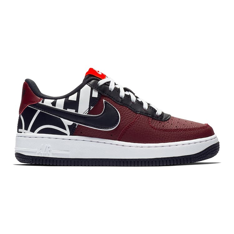 Image of Nike Air Force 1 Low Team Red Black White (GS)
