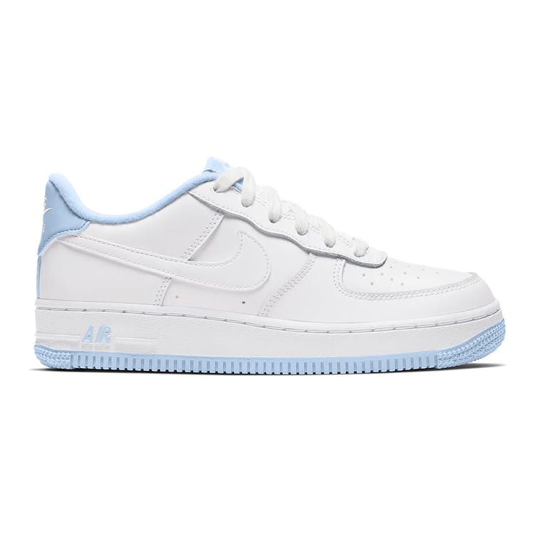 Image of Nike Air Force 1 Low White Hydrogen Blue (GS)