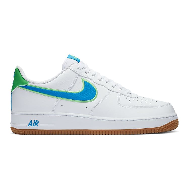 Image of Nike Air Force 1 Low White Poison Green Photo Blue Gum