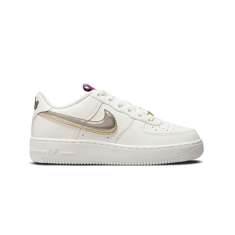 Image of Nike Air Force 1 LV8 Double Swoosh Silver Gold (GS)