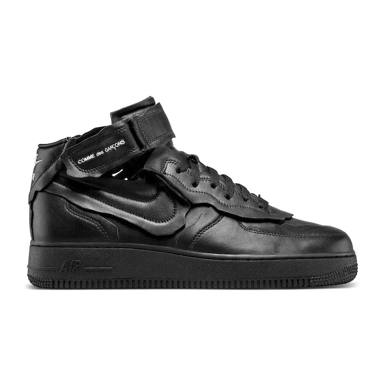Image of Nike Air Force 1 Mid Comme des Garcons Black