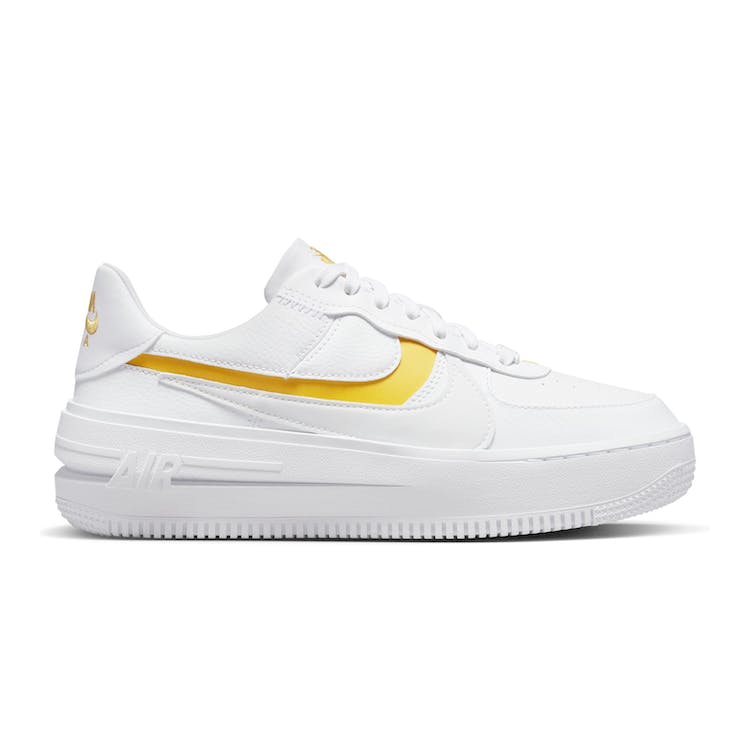 Image of Nike Air Force 1 PLT.AF.ORM White Yellow Ochre (W)