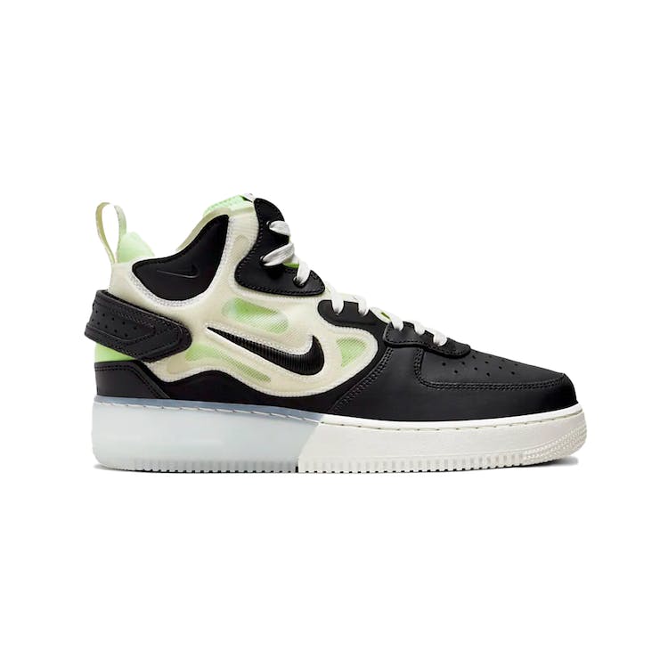 Image of Nike Air Force 1 React Mid Black Sail Ghost Green