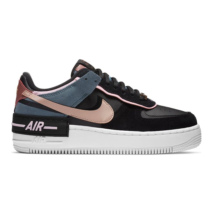 Image of Nike Air Force 1 Shadow Black Light Arctic Pink Claystone Red (W)
