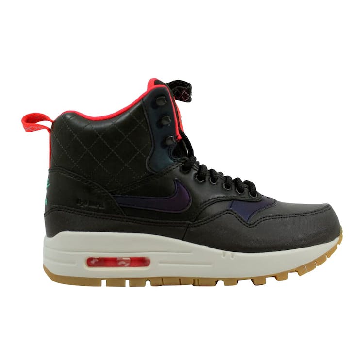 Image of Nike Air Max 1 Mid Sneakerboot Reflect Sequoia/Black-Bright Crimson-Mint (W)