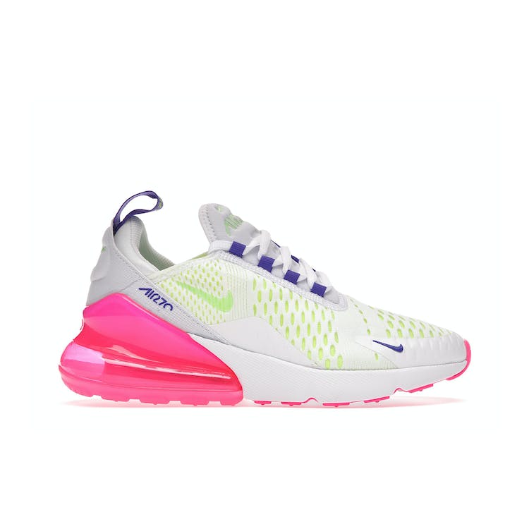 Image of Nike Air Max 270 White Volt Pink Blast Indigo (W)