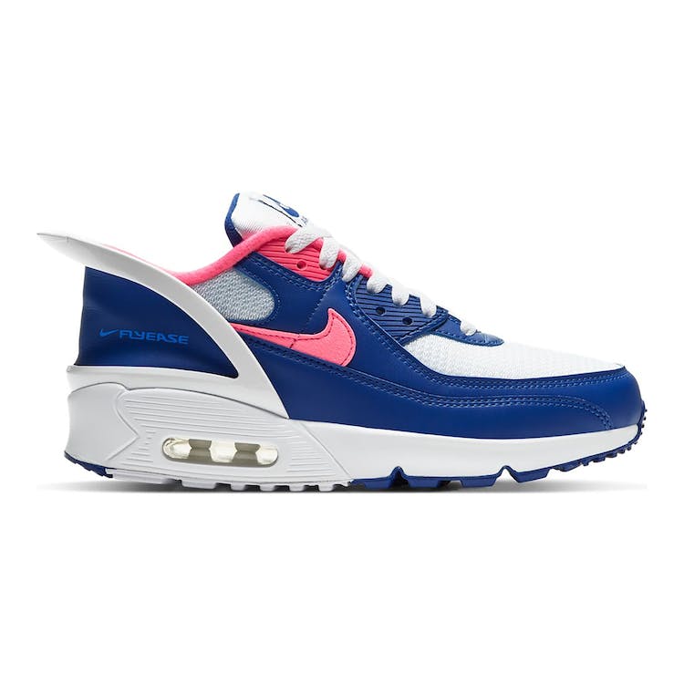 Image of Nike Air Max 90 Flyease Deep Royal Blue Hyper Pink (GS)