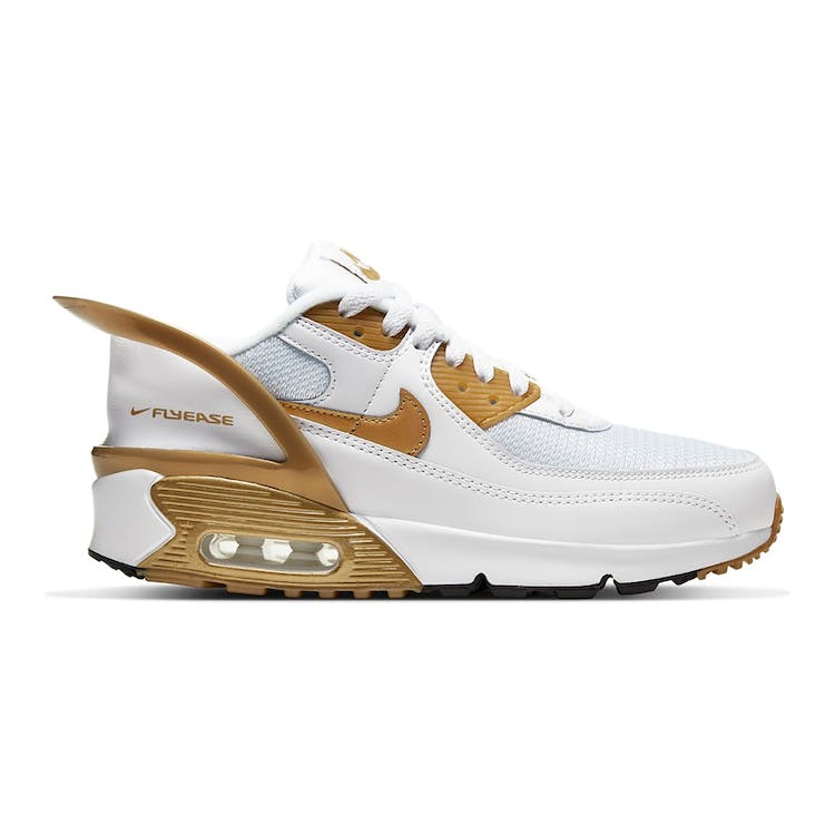 Image of Nike Air Max 90 Flyease White Gold (GS)