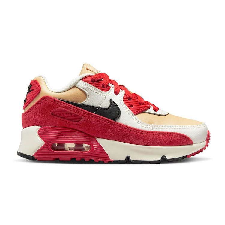 Image of Nike Air Max 90 Leather Sesame Red Clay (PS)