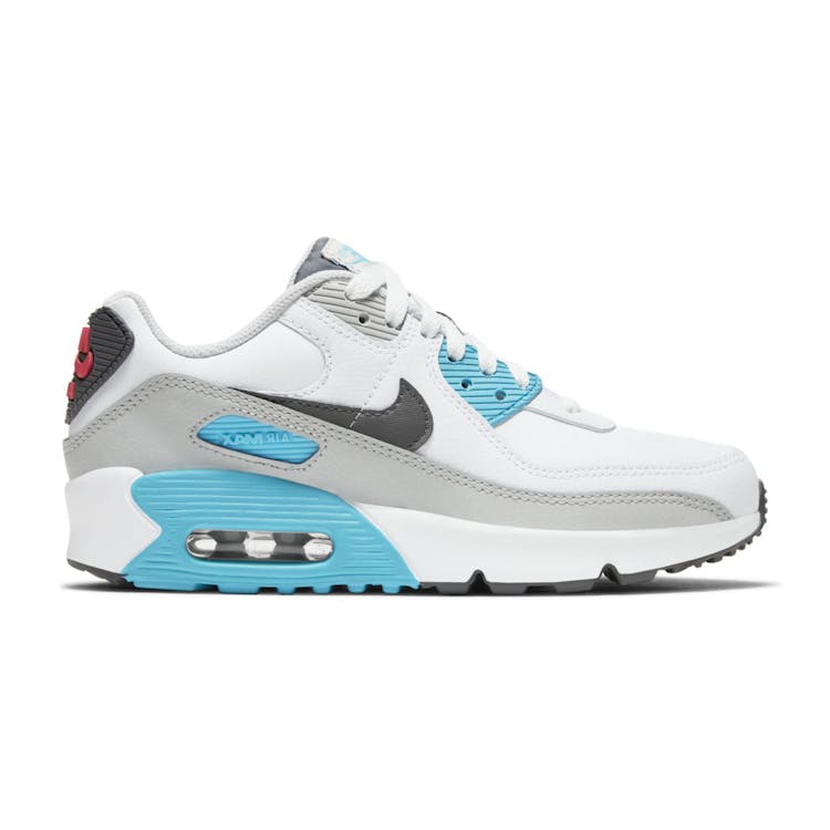Image of Nike Air Max 90 Leather White Chlorine Blue (GS)