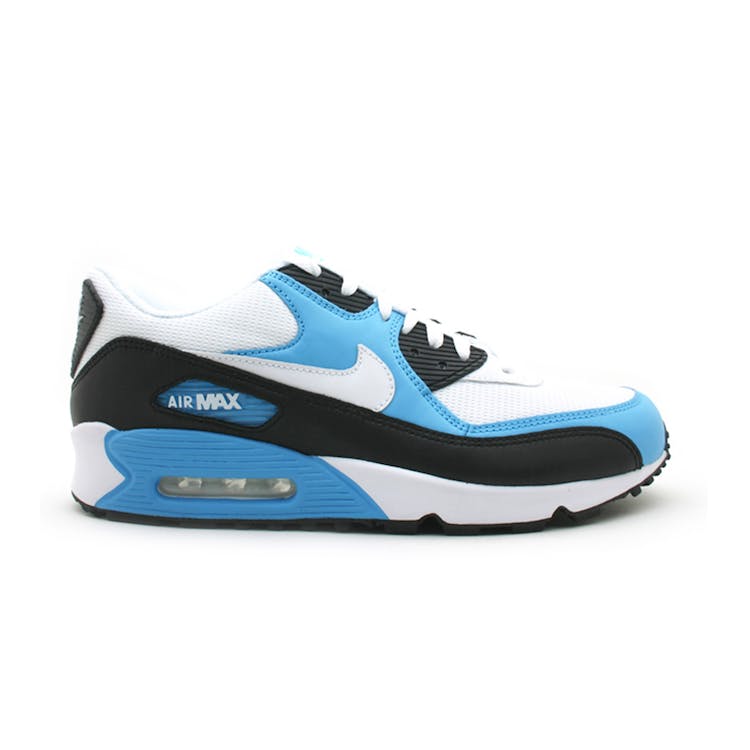 Image of Nike Air Max 90 Leather White Vivid Blue