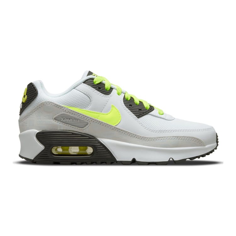 Image of Nike Air Max 90 Leather White Volt (GS)