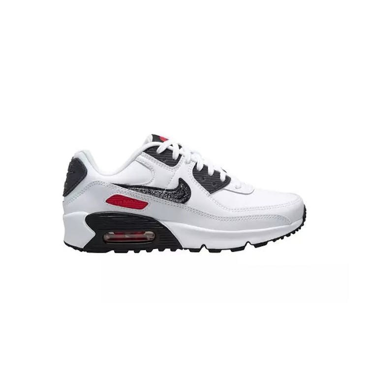 Image of Nike Air Max 90 LTR White Black Red (GS)