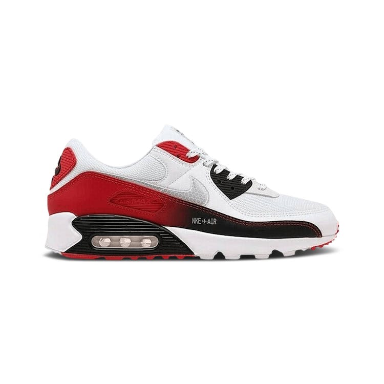 Image of Nike Air Max 90 White Black Red Gradient