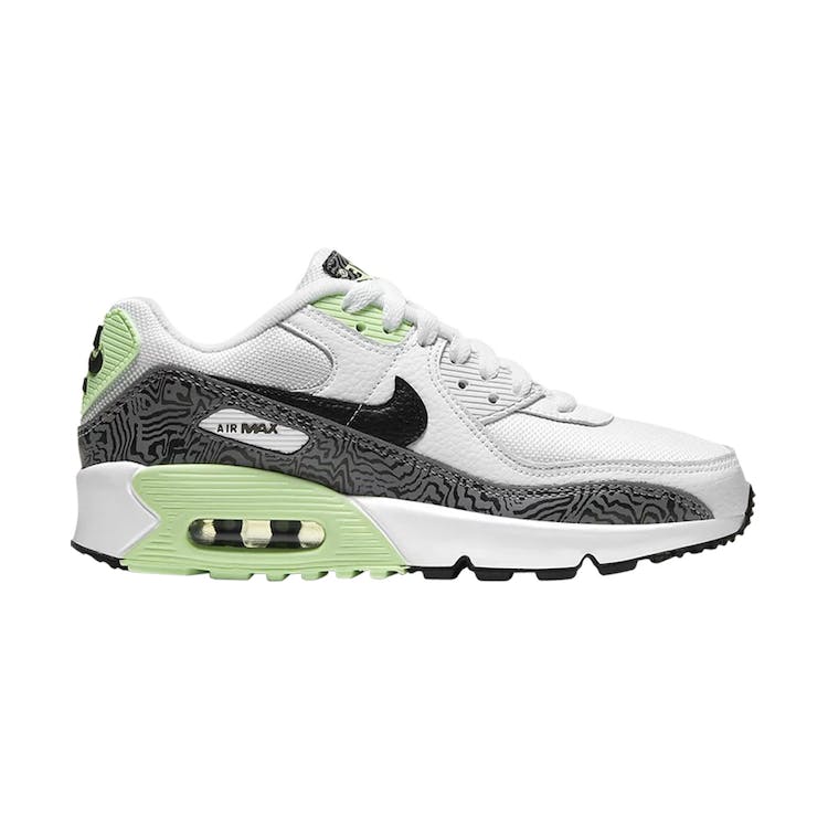 Image of Nike Air Max 90 White Grey Volt (GS)