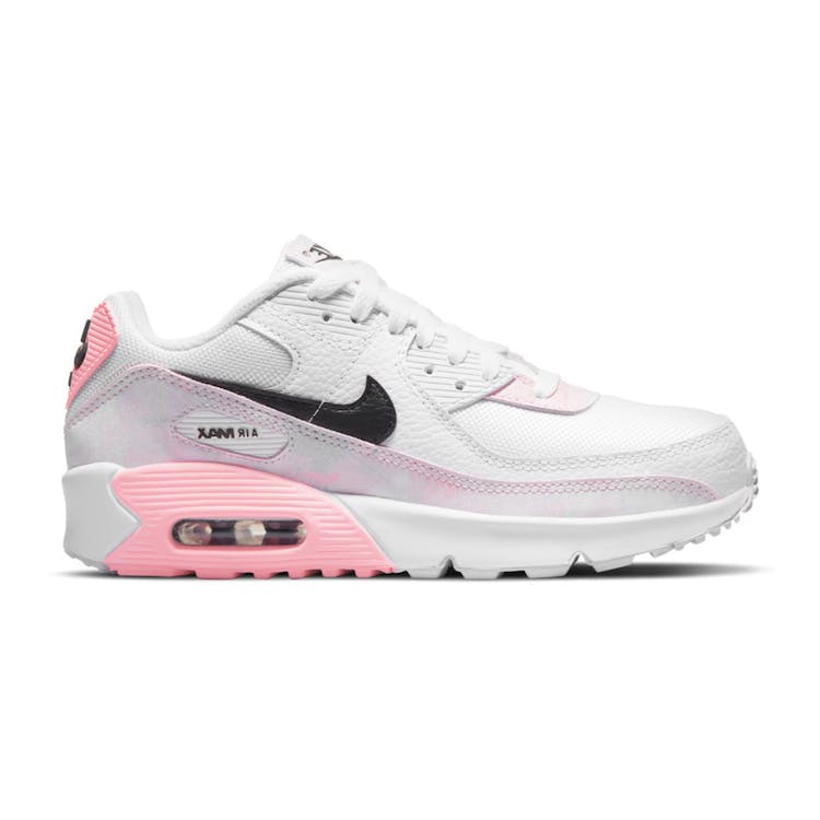 Image of Nike Air Max 90 White Pink Tie-Dye (GS)