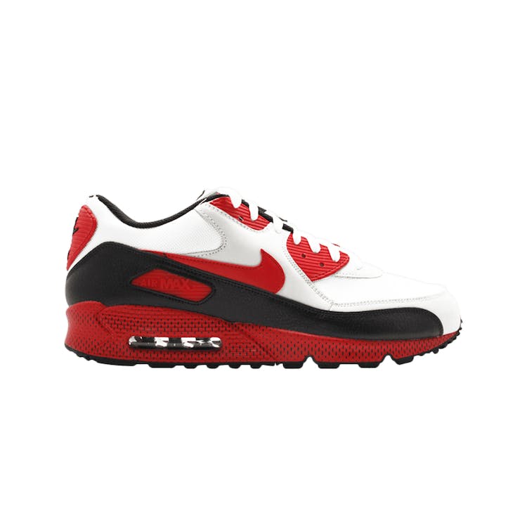 Image of Nike Air Max 90 White Sport Red Neutral Grey