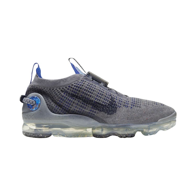 Image of Nike Air VaporMax 2020 Flyknit Particle Grey Dark Obsidian Racer Blue