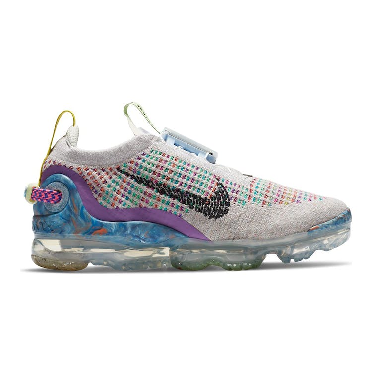 Image of Nike Air VaporMax 2020 Flyknit Pure Platinum Multi-Color (GS)