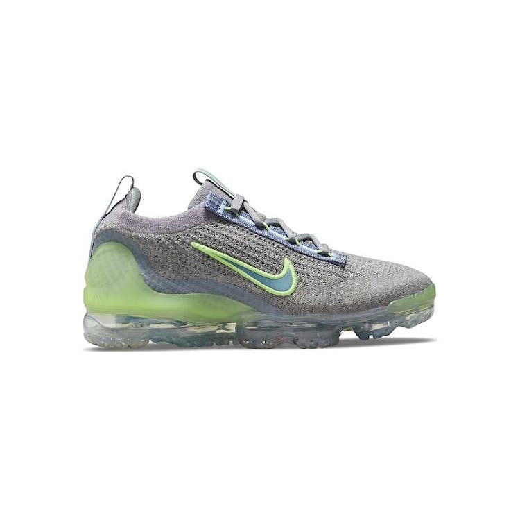 Image of Nike Air VaporMax 2021 Particle Grey Liquid Lime (GS)