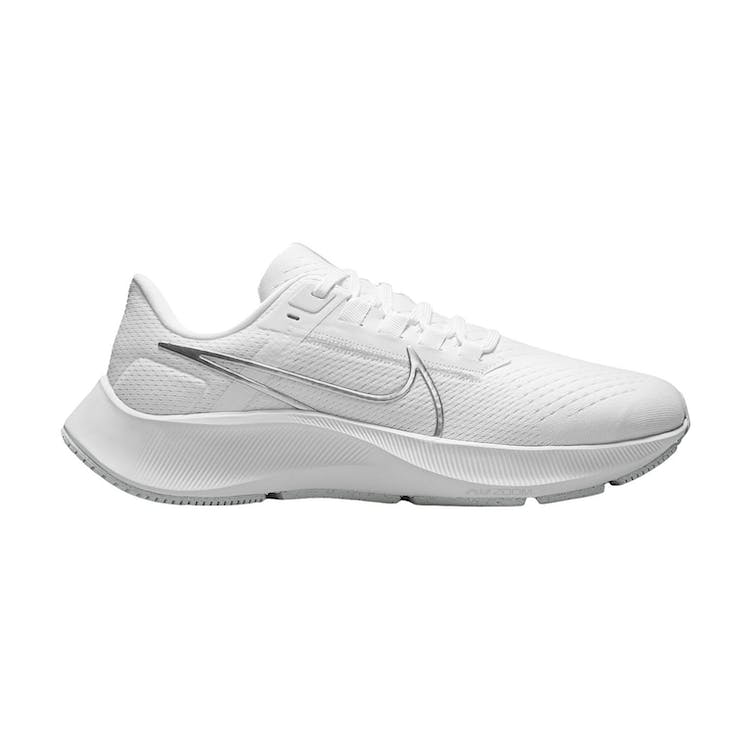 Image of Nike Air Zoom Pegasus 38 White Metallic Silver (W)