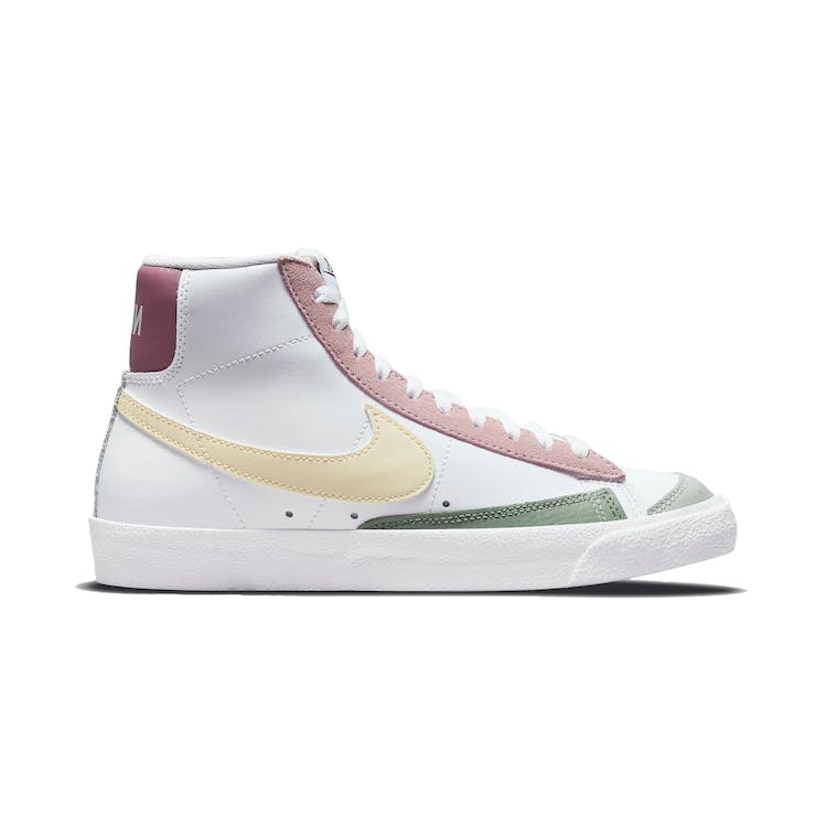 Image of Nike Blazer Mid 77 White Pink Green Yellow (W)
