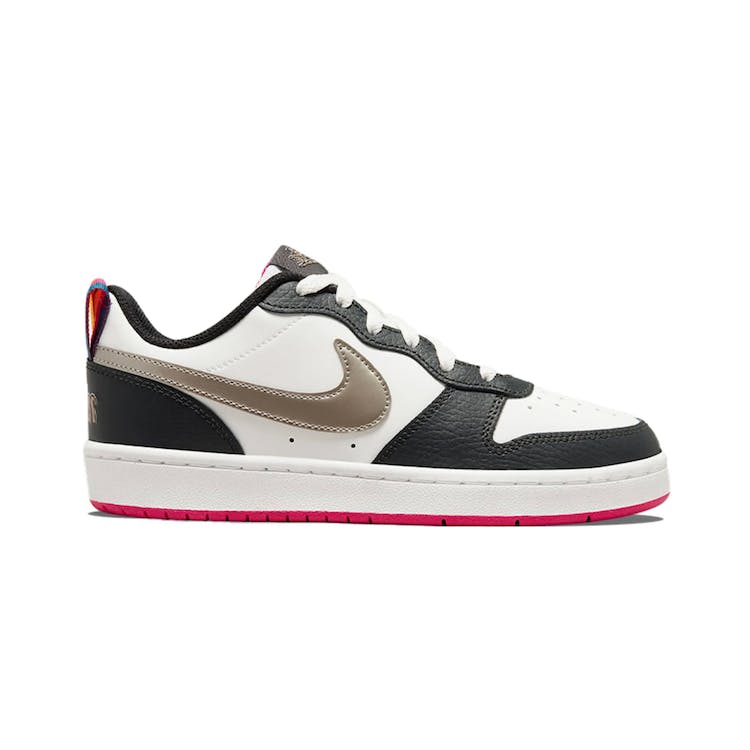 Image of Nike Court Borough Low 2 Off Noir Pink Prime (GS)