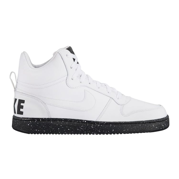 Image of Nike Court Borough Mid White Black Speckled Sole